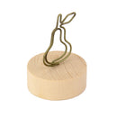 Pear Clip Photo Holder Picture Card Note Memo Display Wood Base Standing DIY