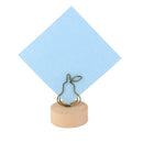 Pear Clip Photo Holder Picture Card Note Memo Display Wood Base Standing DIY