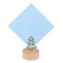 Tree Clip Photo Holder Picture Card Note Memo Display Wood Base Standing DIY