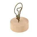 Bulb Clip Photo Holder Picture Card Note Memo Display Wood Base Standing DIY