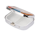 Couples Cats Pill Storage Box Container with Internal Mirror
