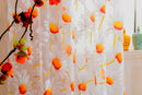 1x2M Sunflower Voile Window Burnt-Out Curtain Sheer Panel Tulle with Beads