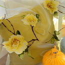 Floral Tulle Voile Sheer Panel Drape Curtain w/ Eyelets for Room Window YLW