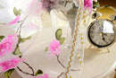 Floral Tulle Voile Beaded Panel Drape Curtain w/ Eyelet for Room Window Pink