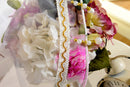 Floral Tulle Voile Beaded Panel Drape Curtain w/ Eyelet for Room Window Pink
