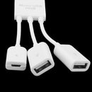 3in 1 Micro USB Power Charging OTG Hub Cable Adapter for Samsung S4 S3