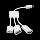 3in 1 Micro USB Power Charging OTG Hub Cable Adapter for Samsung S4 S3