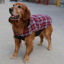 Pet Dog Waterproof Reversible Plaid Jacket Coat Winter Clothes Red XL