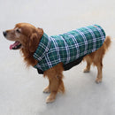 Pet Dog Waterproof Reversible Plaid Jacket Coat Winter Clothes Green L