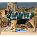 Pet Dog Waterproof Reversible Plaid Jacket Coat Winter Clothes Green XL