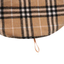 Pet Dog Waterproof Reversible Plaid Jacket Coat Winter Clothes Beige XL