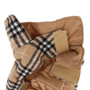 Pet Dog Waterproof Reversible Plaid Jacket Coat Winter Clothes Beige XL