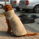 Pet Dog Waterproof Reversible Plaid Jacket Coat Winter Clothes Brown L