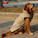 Pet Dog Waterproof Reversible Plaid Jacket Coat Winter Clothes Brown XL