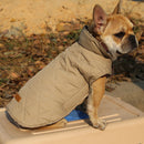 Dog Waterproof Reversible Plaid Jacket Coat Winter Clothes Brown XXL