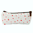 Flower Pencil Pen Case Cosmetic Makeup Bag Storage Pouch Purse Beige