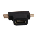 3 in 1 HDMI 1.4 Female To Mini / Micro Male Converter Gold Plated Adapter