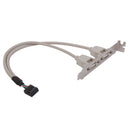 Generic Dual Port USB 2.0 Motherboard Rear Panel Expansion Bracket Host Adapter
