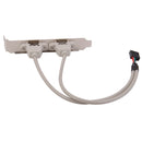 Generic Dual Port USB 2.0 Motherboard Rear Panel Expansion Bracket Host Adapter