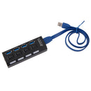 USB 3.0 4 HUB Box Splitter Expansion Switch for Desktop PC Laptop