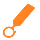 PP Greenhouse Gardening Plant Ring Hanging Collar Tag Label Orange Pack of 100