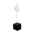 Black Cube Base Card Picture Memo Photo Clip Holder Music Notation Wire Clip