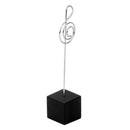 Black Cube Base Card Picture Memo Photo Clip Holder Music Notation Wire Clip
