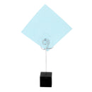 Black Cube Base Card Picture Memo Photo Clip Holder Flower Shape Wire Clip