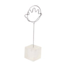 Translucent Cube Base Card Picture Memo Photo Clip Holder Palm Shape Wire Clip