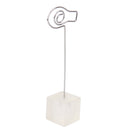 Translucent Cube Base Card Picture Memo Photo Clip Holder Fish Shape Wire Clip