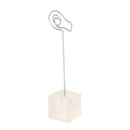 Translucent Cube Base Card Picture Memo Photo Clip Holder Fish Shape Wire Clip