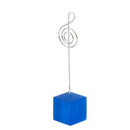Blue Cube Base Card Picture Memo Photo Clip Holder Music Notation Wire Clip