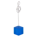 Blue Cube Base Card Picture Memo Photo Clip Holder Music Notation Wire Clip