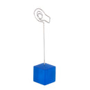 Blue Cube Base Card Picture Memo Photo Clip Holder Fish Shape Wire Clip