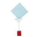 Red Cube Base Card Picture Memo Photo Clip Holder Keyring Shape Wire Clip