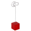 Red Cube Base Card Picture Memo Photo Clip Holder Fish Shape Wire Clip
