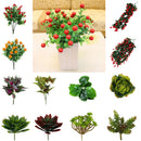 Artificial 7 Branches Lucky Fruit Plastic Ivy Leaf Plant Vine Foliage Decor