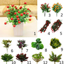 Artificial 7 Branches Lucky Fruit Plastic Ivy Leaf Plant Vine Foliage Decor
