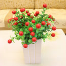 Artificial 7 Branches Lucky Fruit Plastic Ivy Leaf Plant Vine Foliage Decor