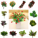 Artificial 7-Branch Lucky Fruit Orange Plastic Ivy Plant Vine Foliage Decor