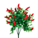 Artificial 7 Branches Pepper Fruit Plastic Ivy Leaf Plant Vine Foliage Decor
