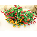 Artificial 7 Branches Pepper Fruit Plastic Ivy Leaf Plant Vine Foliage Decor