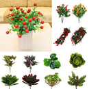 Artificial 7 Branches Pepper Fruit Plastic Ivy Leaf Plant Vine Foliage Decor