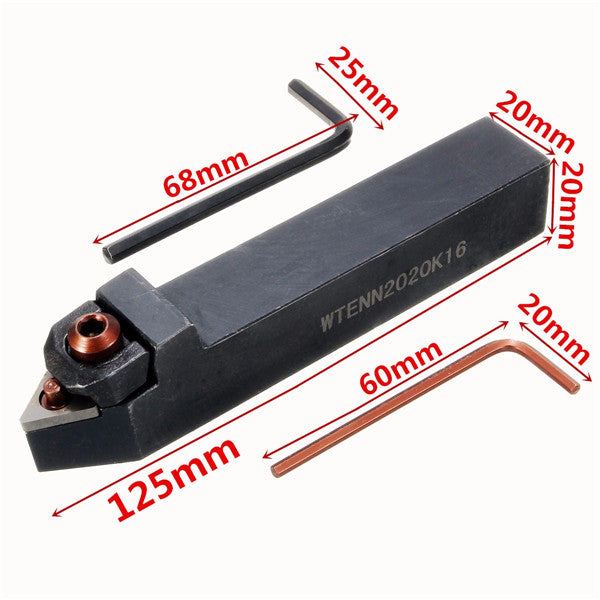 WTENN2020K16 20x20x125mm Lathe Turning Tool Holder For TNMG1604/02/04/08 Insert