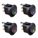 8PCS LED Dot Light 12V Car Auto Boat Round Rocker ON/OFF TOGGLE SPST SWITCH I7R1
