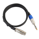 6.35mm 1/4 Inch TRS to XLR Male to Female Cable 3 Pin Female Plug Stereo Mi G4K8