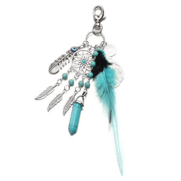 Tassel Feather Keychain Key Ring Bags Pendant