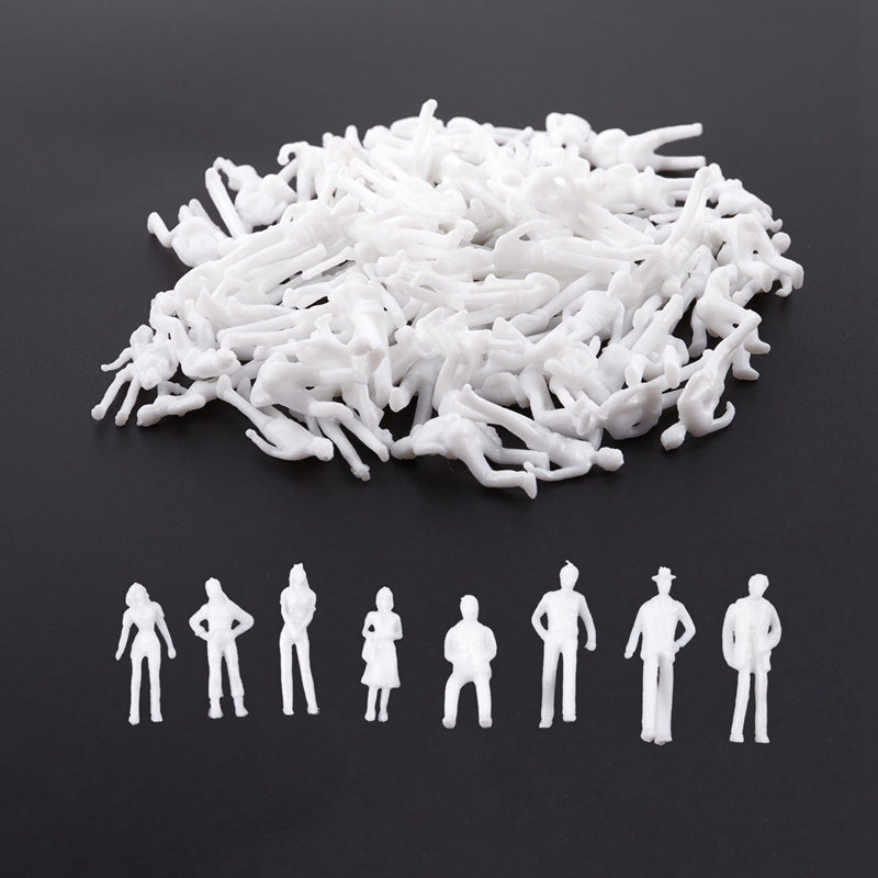 100PCS Figures 1: 75 Scaled Models Train Building People for Layout C6H5