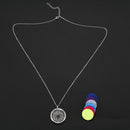 Aromatherapy Essential Oil Diffuser Necklace Stainless Steel Locket Pendant F7K3