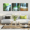 3 Cascade Large Waterfall Framed Print Painting Canvas Wall Art Picture Home Decorate Living Room